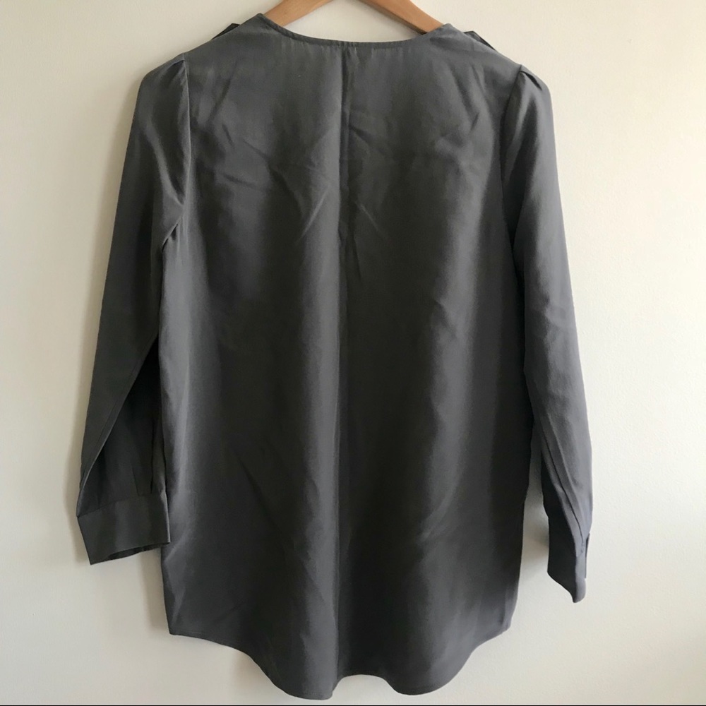 Joie gray silk top - Picture 2 of 4